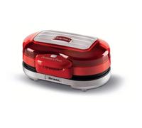 Machine à hamburger - ARIETE - 205 Hamburger Maker Party Time - 1200 W - Plaques antiadhésives - Rouge