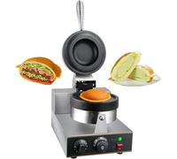 Machine à hamburger, crème glacée et hamburger, presse à gaufres double face antiadhésive avec chauffage rotatif de 50 à 300 ℃ pour un usage domestique et commercial