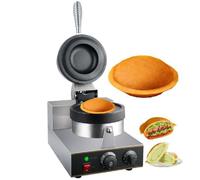 Machine à Hamburger Électrique 1300W 220 V, Gaufrier à Remplissage de Crème Glacée, Température Réglable de 50 à 300 ℃, Minuterie