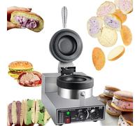 Machine à hamburger électrique commerciale 1200 W, gaufrier, presse à hamburger antiadhésive, en acier inoxydable, pour gaufres, paninis et jambon
