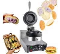 Machine à hamburger électrique, gaufrier à hamburger électrique, machine à hamburger à crème glacée, presse à panini antiadhésive à tête unique commerciale 1200 W, machine à hamburger, gaufr