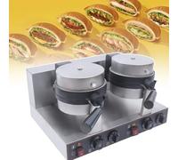 Machine à hamburger électrique, gaufrier à hamburger, machine à hamburger commerciale, poêle antiadhésive et fonction rotative, en acier inoxydable de qualité alimentaire, adaptée à un usage