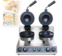 Machine à hamburger électrique, gaufrier pour hamburger, machine à hamburger à glace en acier inoxydable, chauffage double face, minuterie de 5 minutes, contrôle précis de la température, po