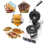 Machine à hamburger électrique, gaufrier pour hamburger, machine à hamburger à glace en acier inoxydable, chauffage double face, minuterie de 5 minutes, contrôle précis de la température, po