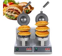 Machine à hamburger, gaufrier électrique à écran numérique for faire des hamburgers glacés, machine à sandwichs à pression, machine à hamburgers à brioche glacée