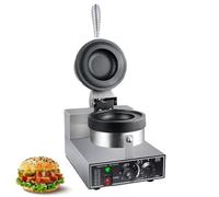Machine à hamburgers à glace,gaufrier électrique pour hamburgers,gaufrier commercial,température réglable 50-300 ℃,minuterie 0-5 minutes,chauffage double face,revêtement antiadhésif,Single