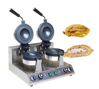 Machine à hamburgers antiadhésive, machine à hamburgers 1300 W, gaufrier électrique commercial, presse à panini électrique antiadhésive, température réglable de 50 à 300 °C pour H