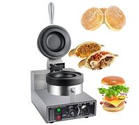 Machine à hamburgers, gaufrier électrique, 1 200 W, commerciale, à tête unique, antiadhésive, pour la famille