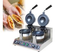 Machine à hamburgers, machine à hamburgers glacés, machine à hamburgers, gaufrier à glace en acier inoxydable, presse à hamburgers commerciale, machine à hamburgers rotative à 180 °, machine