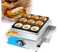 Machine à hamburgers, poêle à œufs frits, plaque chauffante électrique commerciale pour hamburgers, machine à hamburgers aux œufs en acier inoxydable, contrôle de température de 50 à 300 °C,