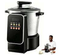 Machine à hirondelle automatique de 6L,machine à igname pilée électrique de 900W avec écran tactile LED,facile à nettoyer,processeur de cuisson Fufu en acier inoxydable,for aliments africains,Banku