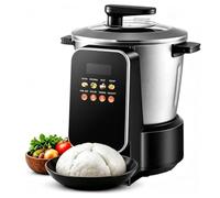 Machine à Hirondelles Automatique 900 W, Machine à Piler L'igname | Grande Capacité De 6 L, Antiadhésif, écran Tactile LED, Pour Une Famille De 6 à 7 Personnes, Pour Préparer Du Fufu, Du Nshima