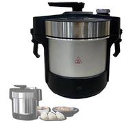 Machine à igname pilée, 1000 W (Cuisson et Pilage), Robot culinaire 6 L en acier inoxydable, Fonction Minuteur, pour Fufu, Amala, Banku et repas familiaux