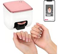 Machine à imprimer les ongles, imprimante d'ongles à haute résolution 4800 DPI avec contrôle sans fil via application, appareil de peinture pour ongles, reconnaissance automatique des bords