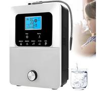 Machine à ioniseur d'eau et purificateur d'eau, PH 3-11 acide alcalin, jusqu'à -800 mV ORP, électrode 11 plaques, soupape de régulation pour contrôler le PH et ORP/auto-nettoyage(Silver)