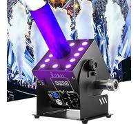 Machine à jet de CO2 à DEL, écran LCD, contrôle DMX, canon numérique à CO2 avec angle réglable et 12 LED RVB de 3 W, pour DJ, fête, discothèque, concert, événement, spectacle, 7,9 à 9,8 m de haut