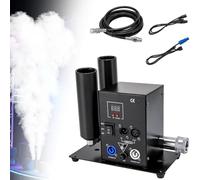 Machine à jet de CO2, canon à CO2 DJ double tube 200 W, contrôle DMX, 50 à 8 m, machine à brouillard à jet de CO2, effets de scène for clubs, bars, spectacles et concerts