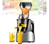 Machine à jus automatique compacte, extracteur de fruits et légumes portable, facile à assembler et à nettoyer, petit presse-agrumes pour la maison et les fêtes Silver