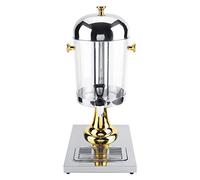 Machine à jus en acier inoxydable Culnflun machine à boissons chaudes et froides sans électricité pour restaurant hôtel bar capacité 8l argent or (Single head golden)