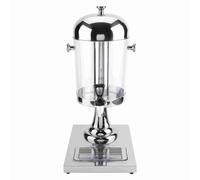 Machine à jus en acier inoxydable Culnflun machine à boissons chaudes et froides sans électricité pour restaurant hôtel bar capacité 8l argent or (Single head silver)