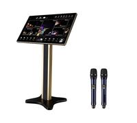 Machine À Karaoké 4 En 1, Système KTV, Écran Tactile 21.5 Pouces, 2 Micros Sans Fil, Bibliothèque Cloud, Bluetooth, WiFi Captation Sonore Claire