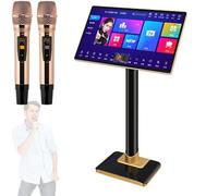 Machine à karaoké avec microphone sans fil, écran tactile de 21,5", YouTube | Machine à karaoké avec écran tactile et microphone sans fil, profitez de films, de télévision et de streaming YouTube