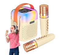 Machine à Karaoké Enceinte Chant sans Fil avec 2 Microphones