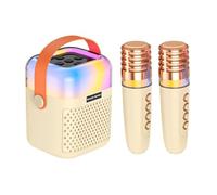 Machine À Karaoké Enceinte Chant sans Fil avec 2 Microphones
