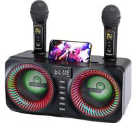 Machine à karaoké, microphones sans fil, double haut-parleur, saphir profond