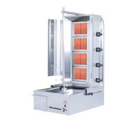 Machine à kebab 4 feux Gaz avec volet PREMIUM - GOLDINOX