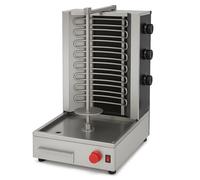 Machine à Kebab Gyros Professionnelle - 3 Brûleurs Électriques - Température Réglable - Acier Inoxydable - Idéal pour Doner, Shawarma, Gyros - 9900W