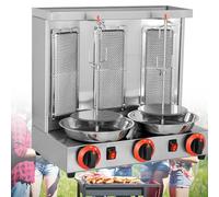 Machine à kebabs doner électrique, gril vertical, gyro-rôtissoire pour cuisines professionnelles et domestiques - Température réglable de 50 à 300 °C,Silver