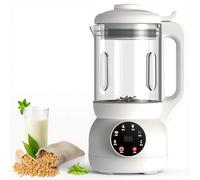 Machine À Lait de Noix 1000 Ml, Machine À Lait de Soja 7 en 1 À Base de Plantes en Verre avec 10 Lames, Démarrage À Un Bouton, Réservation Intelligente de 12 Heures white