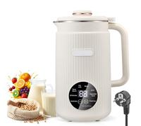 Machine à lait de noix - 1200 ml - Automatique - Avec auto-nettoyage - 8 en 1 - Avec minuteur - Pour lait d'avoine, lait d'amande, lait de soja et jus - Blanc