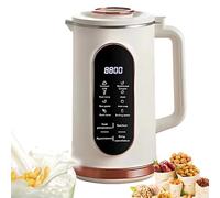 Machine à lait de noix automatique avec système à 10 lames, 1,5 l, minuterie de 12 heures, fonction maintien au chaud, affichage intelligent, doublure en acier inoxydable pour lait de soja et d'amande