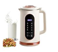 Machine à lait de noix automatique de 1500 ml, machine électrique à lait de soja, mélangeur de lait de soja multifonctionnel, presse-agrumes pour la maison, les voyages, le camping, beige