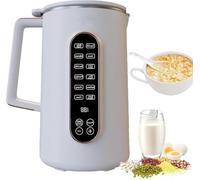 Machine à lait de noix, machine automatique à lait de soja, 1,5 l multifonctionnelle avec affichage LED, lame en acier fin à 10 feuilles, minuterie de 12 heures pour soja, amande, avoine et fruits