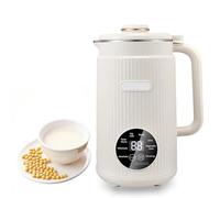 Machine à Lait de Soja, 1.2L Machine à Lait de Noix en Acier Inoxydable avec 12 Lames en Acier Inoxydable, Délai de 18 Heures pour Lait de Soja Maison, Eau Chaude, Jus de Fruits, Pâte de Riz