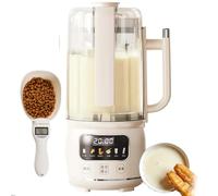 Machine à lait de soja, 1500 ml, 6 en 1, machine à lait de noix automatique avec cuillère à mesurer électronique, auto-nettoyage et garde au chaud, mélangeur, pour soja, amande, avoine, lait, soupe
