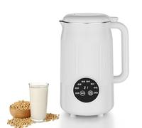 Machine à lait de soja automatique 800 W, machine à lait de noix de 1 L avec 8 programmes et lame en acier inoxydable 304, pour boissons chaudes/froides, smoothies et lait végétal