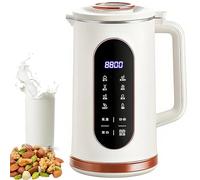 Machine à lait de soja automatique, machine à lait de noix de 1500 ml avec mélangeur à 10 lames, rendez-vous de 12 heures, nettoyage automatique, pour bouillie, jus, soupe, yaourt