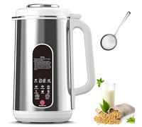 Machine à Lait de Soja et Noix 1,2 L - Lait d’Amande et Avoine avec 12 Lames, Lait Végétal Rapide 5 Min, Auto-Nettoyante, Minuteur 24h, Maintien au Chaud, Affichage LED, Usage Domestique