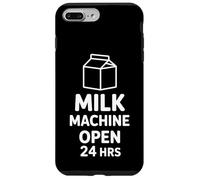 Machine à Lait Ouverte 24 Heures avec Dicton Sarcastique Amusant Coque pour iPhone 7 Plus/8 Plus