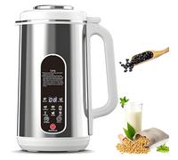 Machine à Lait végétal en Acier Inoxydable, extracteur de jus de soja 1,2 L avec 12 Lames, minuterie 24 h et Fonction Maintien au Chaud, Affichage LED, laits végétaux Maison aux amandes, Noix de