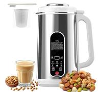 Machine à Lait Végétaux 8 IN 1, 1200ML Machine à Lait De Soja, Inoxydable machine lait vegetal avec 20 lames, Lait Vegetal Lait Amande Machine Automatique À Lait De Noix, autonettoyante