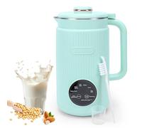 Machine à Lait Végétaux, Machine à Lait de Noix Automatique 1200 ml avec Contrôle de la Température à 12 Lames, Machine pour Lait Végétal Fait Maison sans Lactose pour Avoine, Soja, Noix, Fruits Vert