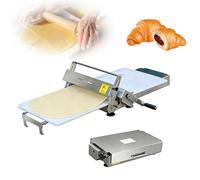 Machine à laminer la pâte à pâtisserie manuelle de table, en acier inoxydable, pliable, épaisseur réglable, plaque de pressage de 90 x 40 cm, faible encombrement, facile à nettoyer