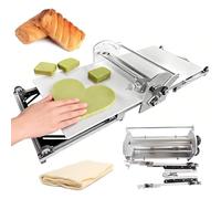 Machine à laminer la pâte électrique | Rouleau à pâte feuilletée réversible 40" x17,7 | Presse à aplatir Les Croissants et la pâte en Acier Inoxydable | Épaisseur réglable de 2 à 30 mm |