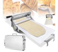 Machine à laminer la pâte manuelle 12''/15,75'' avec cadre pliable en acier inoxydable, épaisseur réglable de 0,5 à 25 mm, for la préparation de pâtes à pizza et de croissants.(A300)