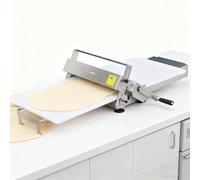 Machine à laminer la pâte manuelle, laminoir à pâte pliant commercial, machine à rouler la pâte de comptoir en acier inoxydable(48CM)